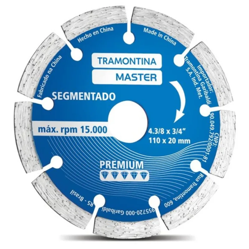 "Disco Diamantado Segmentado 4.3/8"" Tramontina Premium Tramontina"