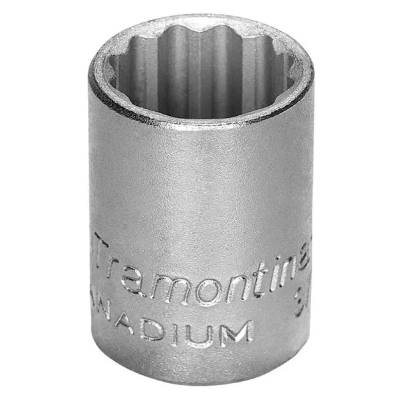 Soquete estriado aço cromo vanádio 14mm - encaixe 3/8" Tramontina PRO Tramontina