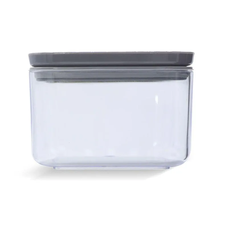 Porta Mantimentos Hermético Cristal 500ml Cinza