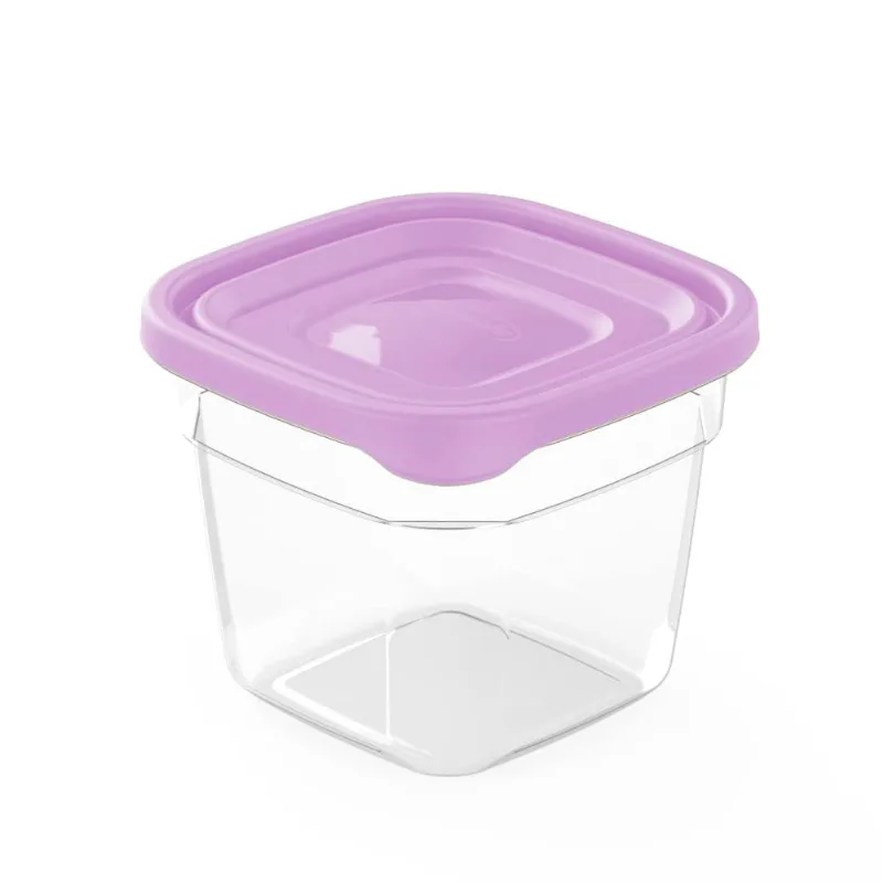 Pote Plasvale Quadrado Plástico Sortido 530ml