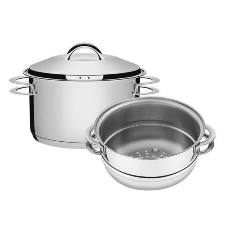 Jogo de Cozi-Vapore Tramontina Solar Aço Inox 16cm 2 peças