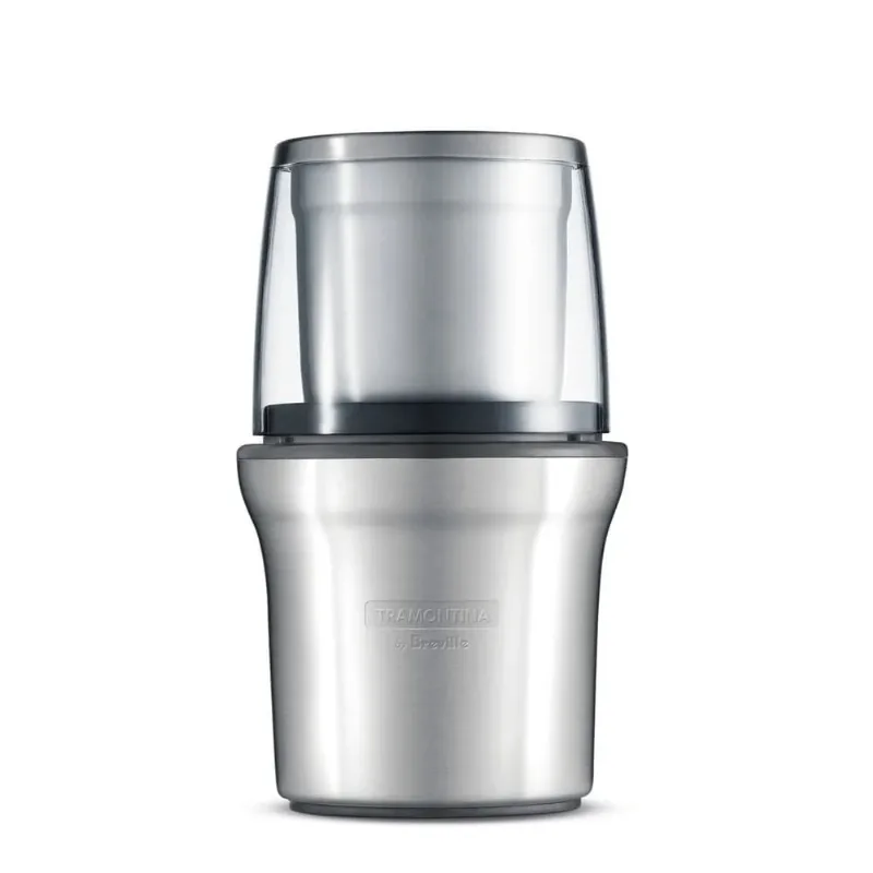 MOEDOR DE GRÃOS TRAMONTINA BY BREVILLE COFFEE &amp; SPICE EM AÇO INOX FOSCO (69061/011) 127V