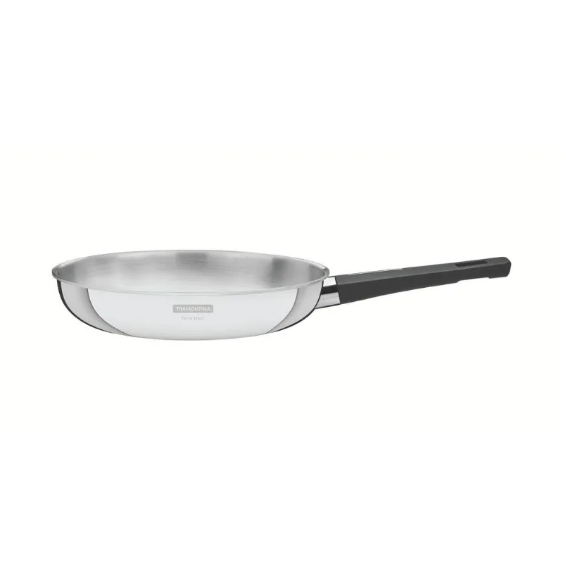 Frigideira De Aço Inox Tramontina Grano Com Cabo (MP) - Tramontina