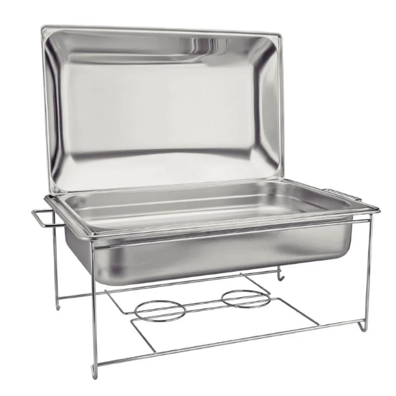 Rechaud Inox Tramontina Banho Maria 9,06L de Fogareiro Cuba 1/1 Buffet Evento
