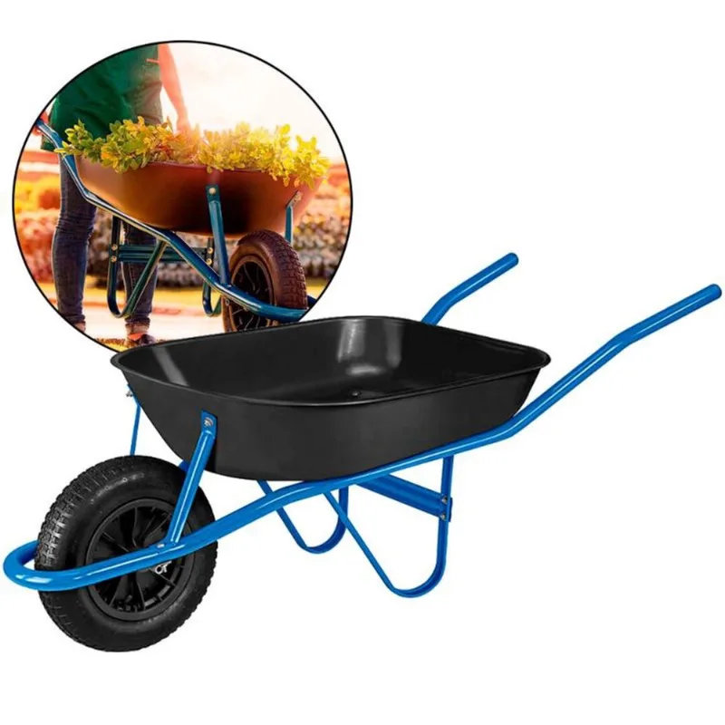 Carriola Com Caçamba Plástica 50 Litros e Pneu Com Câmara de Ar 77703434 tramontina