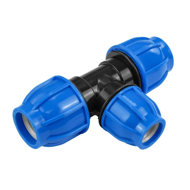 Tê 90º de Compressão 25x20x25 mm Tramontina para Mangueiras de PEAD Tramontina