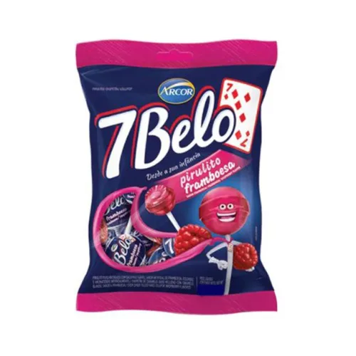 Pirulito Recheado De Framboesa Arcor 7 Belo Pacote 600g - ARCOR - Mercearia