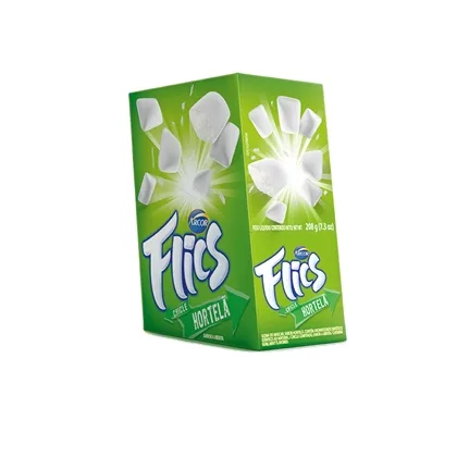 Chicle Flics Arcor Hortelã 12unidade - ARCOR - Mercearia