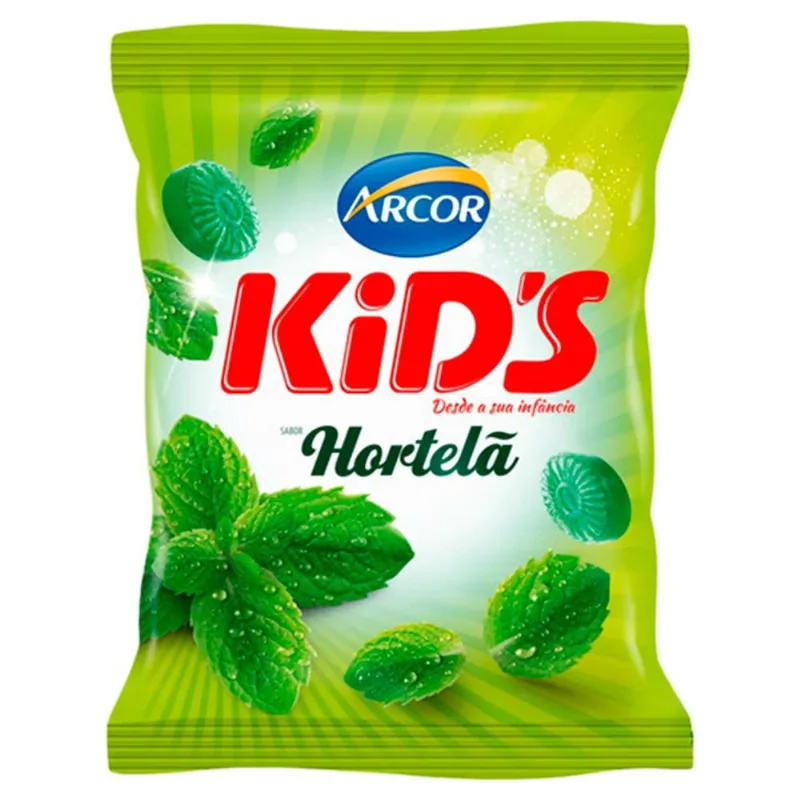 Bala Dura Kids Hortelã 500g - Arcor
