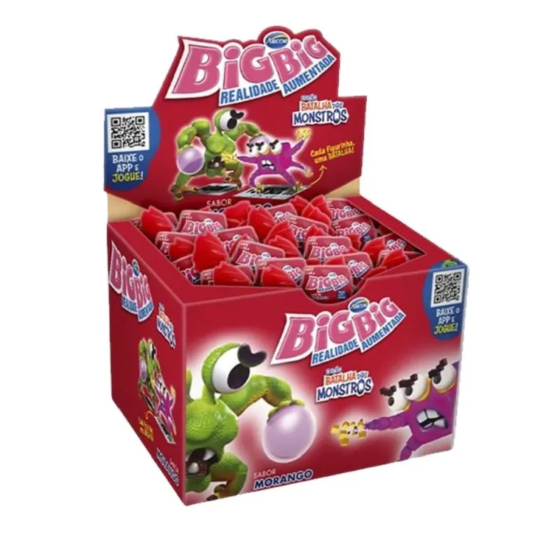 CHICLETE BIG BIG MORANGO 315G - Não Informado - Mercearia