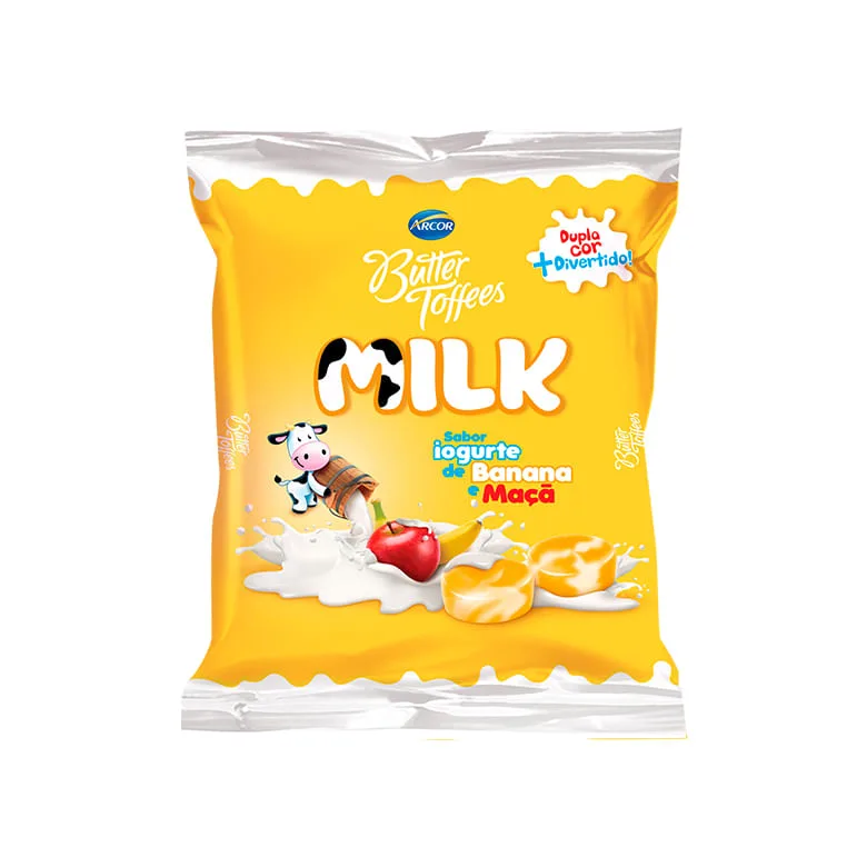 Balas Butter Toffees Milk Maçã e Banana 48g - Butter Toffees - Mercearia