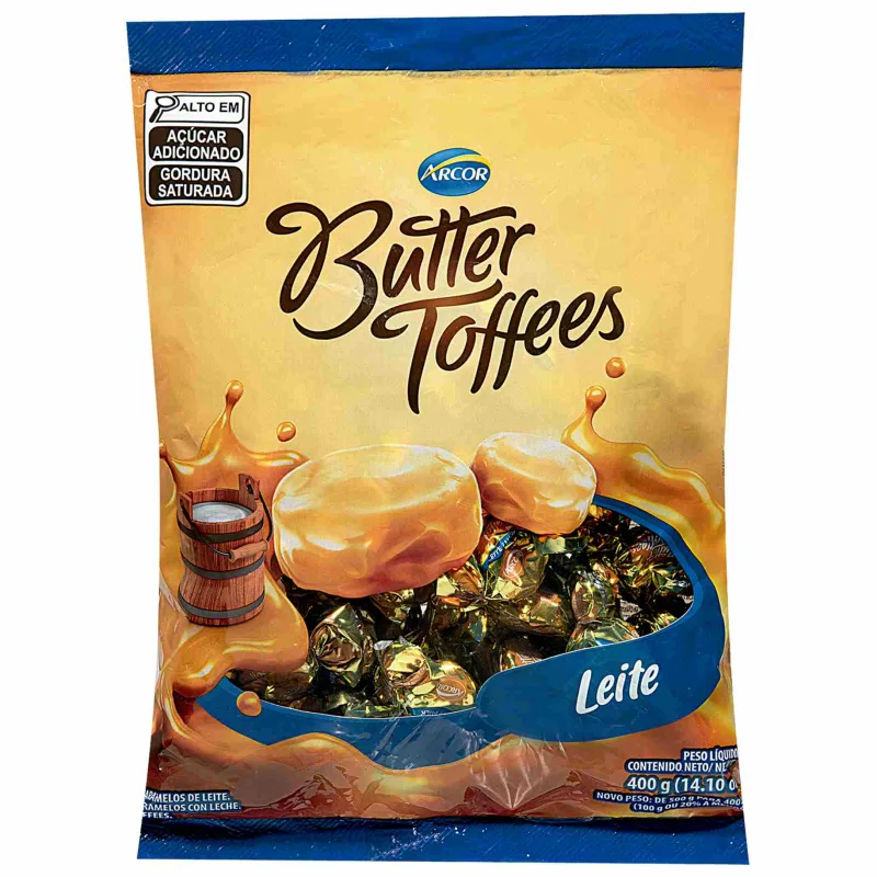 ARCOR BALA BUT TOF LEITE 400 GR - Arcor - Mercearia