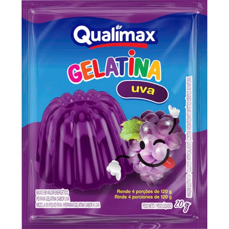 Gelatina Qualimax Uva 20g