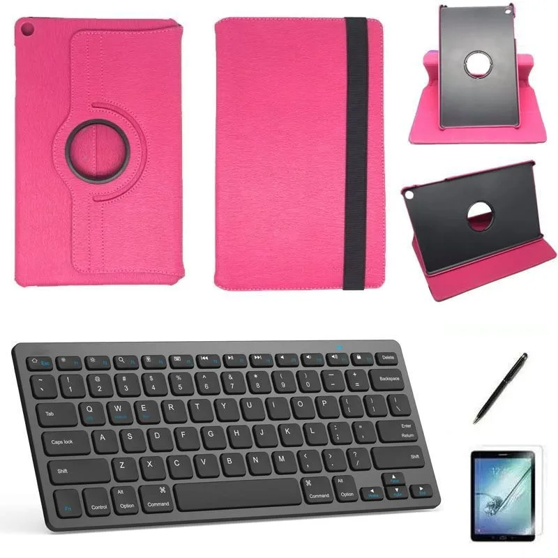 Kit Capa 360/Can/Pel/Teclado New iPad 8 Ger. - 10.2' Rosa