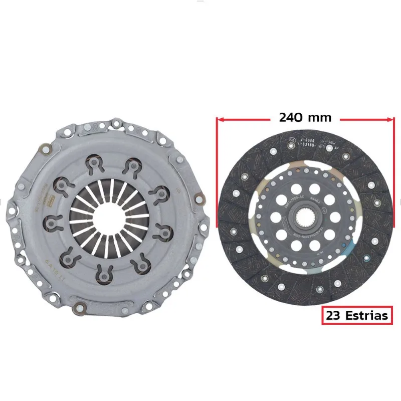 Kit Embreagem Focus Hatch Sedan 2.0 2008 2009 2010 Duratec Original Motorcraft