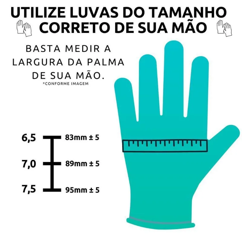 Luva Cirurgica 6,5 Esteril Com Po - Descarpack - 50 Pares