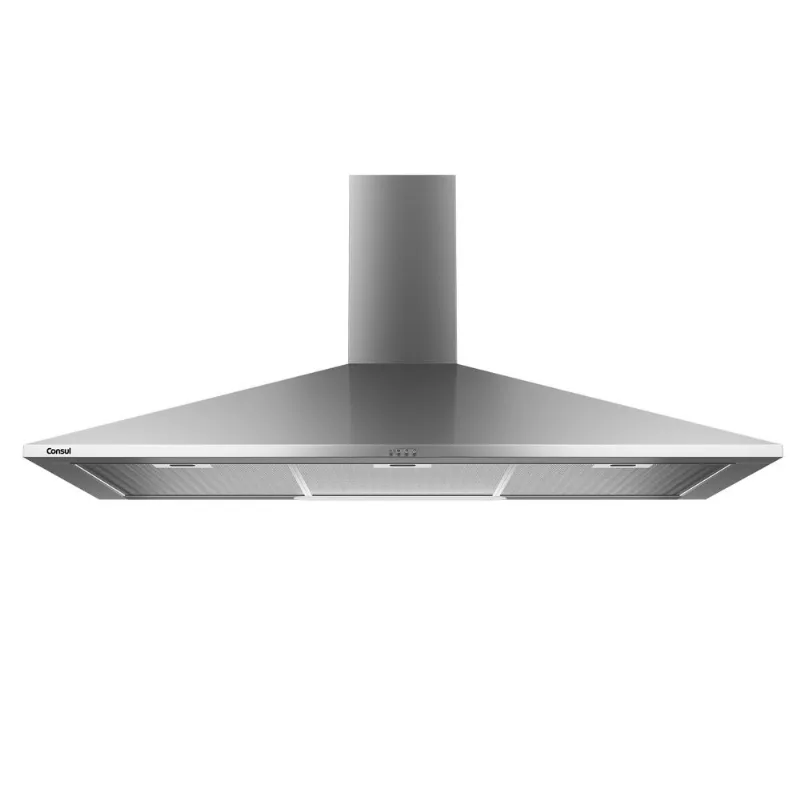 Coifa de Parede Consul 90cm cor Inox Piramidal 5 e 6 Bocas com Duplo Filtro - CA090BR 220V
