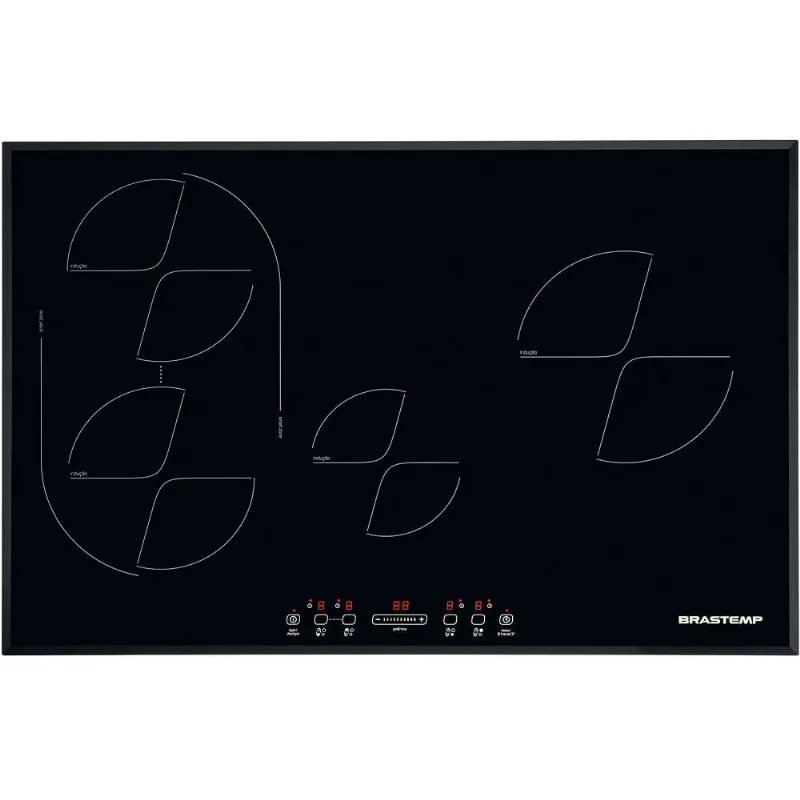 Cooktop de Indução Brastemp Gourmand 4 Queimadores Smart Zone 220V BDJ77AEBNA