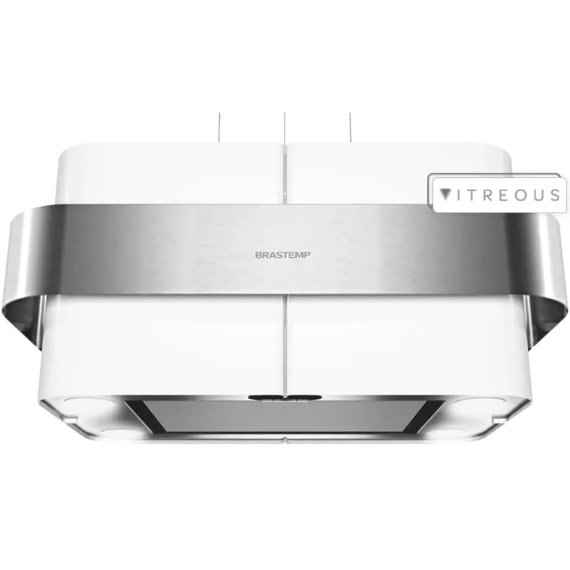 Coifa de Ilha Brastemp Vitreous 75cm Branca 220V GAV75ABBNA