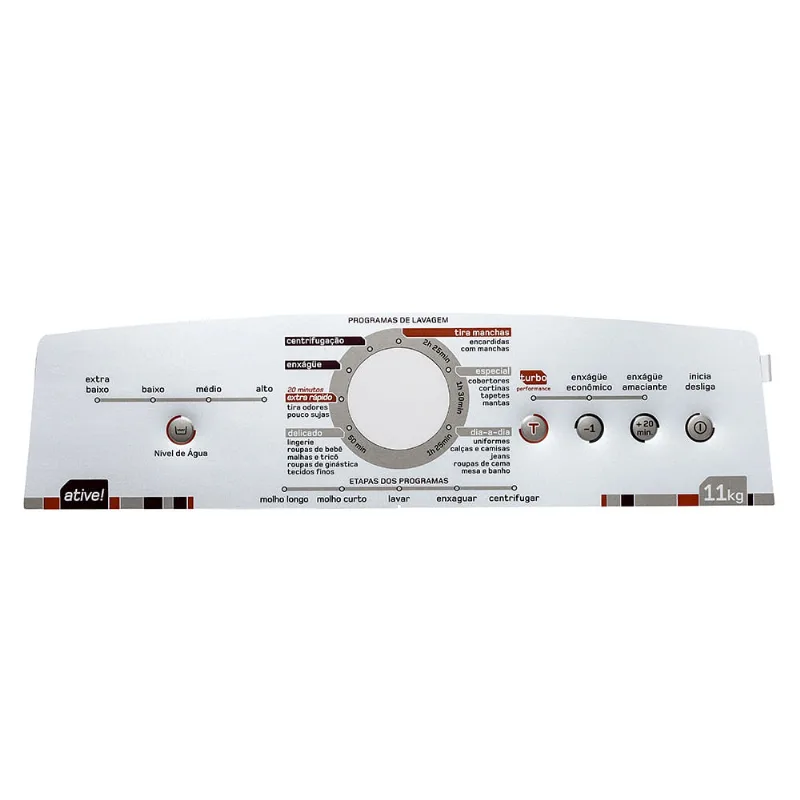 Painel de Controle Decorativo para Máquina de Lavar Brastemp - 326064461 326064461