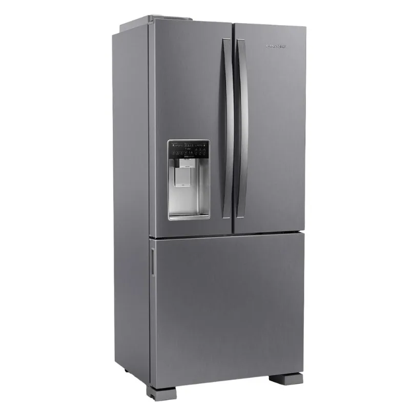 Geladeira Frost Free Brastemp French Door 515 Litros cor Inox com Água e Gelo na Porta - BRH85AK 220V