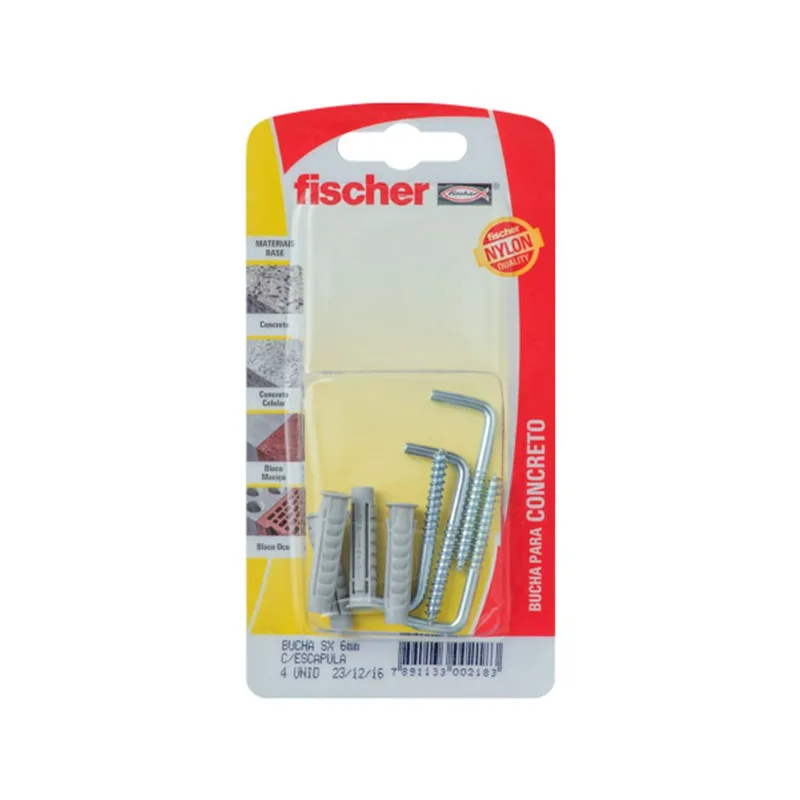 Bucha Escapula SX6 com 4 Unidades Cinza Fischer