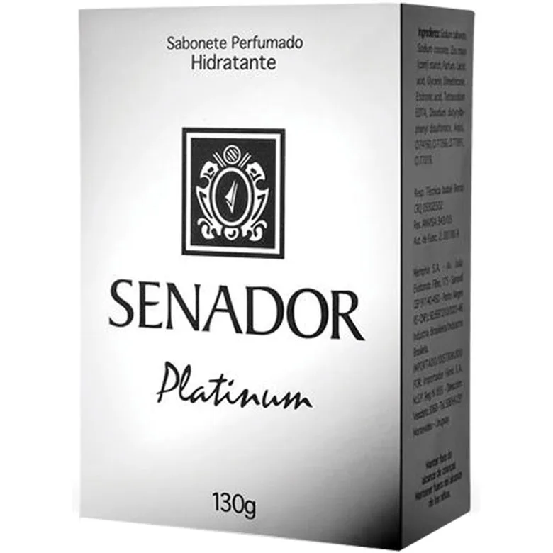 Sabonete Em Barra Perfumado Senador 130g Platinium Unit - SENADOR