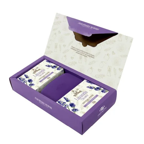 Estojo Com 3 Sabonetes Lavanda 390g Memphis - MEMPHIS - Bazar