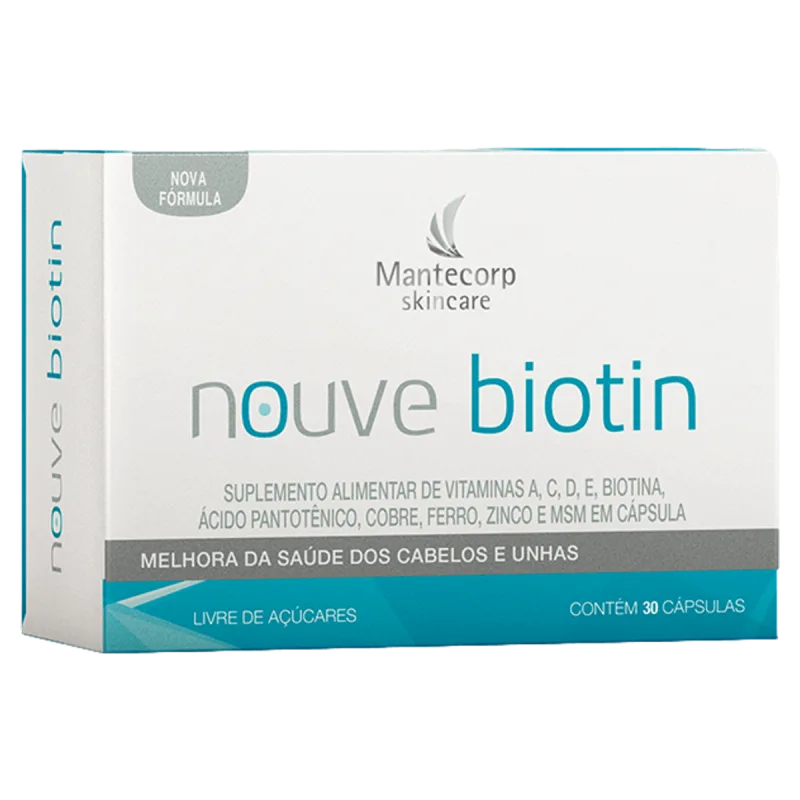 Suplemento para Cabelos e Unhas Biotin 30 cápsulas Nouve - Nouve - Dermocosméticos