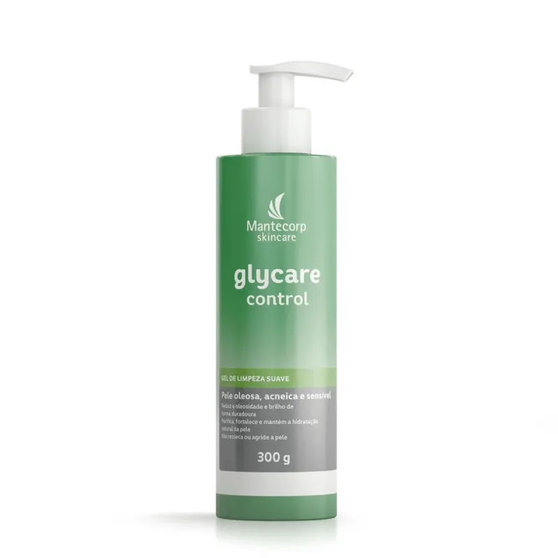Gel de Limpeza Facial Mantecorp Skincare Glycare Control Peles Oleosas e Acneicas 300g - Mantecorp