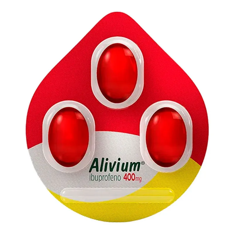 Analgésico e Antitérmico Alivium 400mg 3 Cápsulas