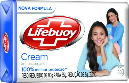 Sabonete Em Barra Lifebuoy Antibacteriano Cream 85g - LIFEBUOY - Higiene E Beleza