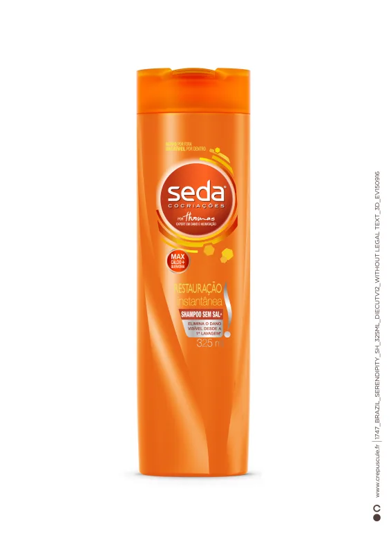 Shampoo Restauração Instantânea Seda Cocriações Frasco 325ml - SEDA - Higiene E Beleza