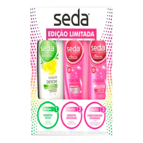 Kit Seda Sh Pureza Detox Sh E Cond Ceramidas 325ml - SEDA - Higiene E Beleza