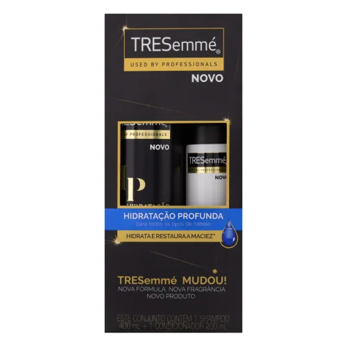 Kit Shampoo 400ml Condicionador 200ml Tresemmé Hidratação Profunda - TRESEMME - Higiene E Beleza