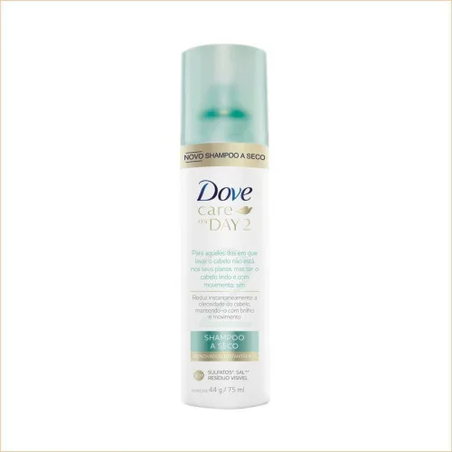 Shampoo A Seco Renovador Instantâneo Dove Care On Day 2 Frasco 75ml - DOVE - Higiene E Beleza