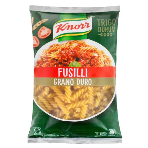 Macarrão De Sêmola Grano Duro Fusilli Knorr Pacote 500g - KNORR - Mercearia