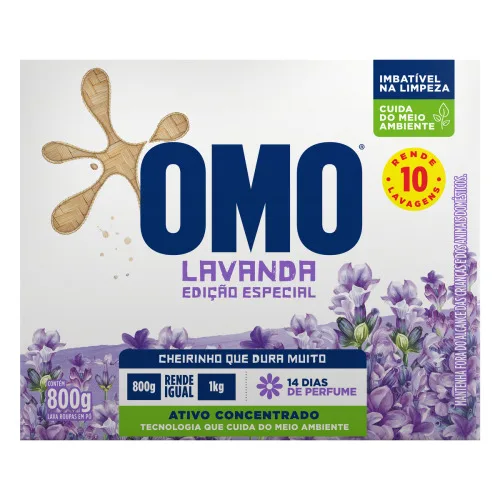 SABAO PO OMO LAVANDA CART 800G - OMO - Higiene Pessoal