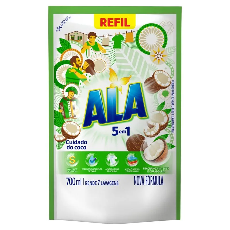 SABAO LIQ ALA CUIDADO COCO REF 700ML - ALA - Limpeza