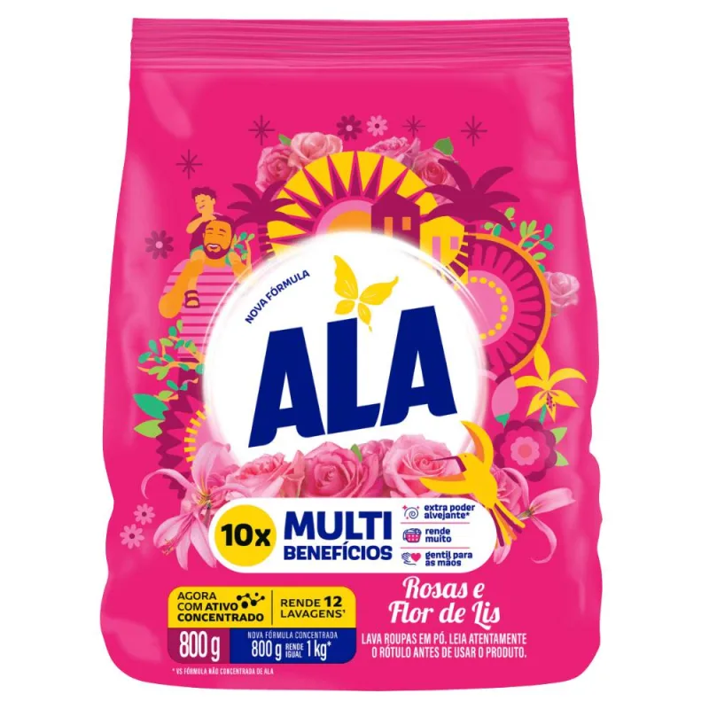 DET PO ALA ROSAS E FLOR DE LIS SH 800G - Ala