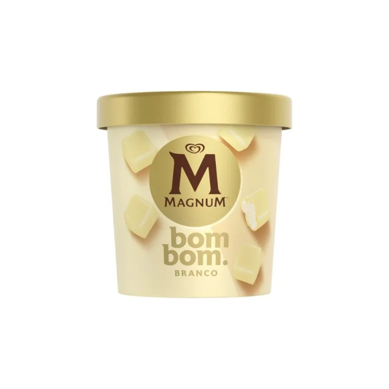 Sorvete Kibon Magnum Bombom Sabor Chocolate Branco Pote 198ml - Kibon - Conveniencia