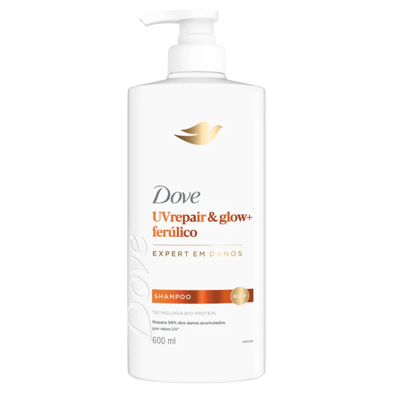 Shampoo Dove UV Repair & Glow + Ferúlico 600ml - Dove - Cuidados Com Os Cabelos
