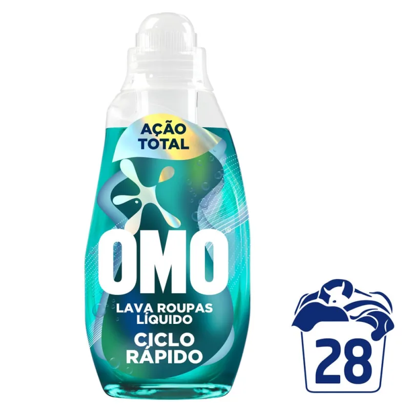 Lava Roupas Omo Líquido Ciclo Rápido 1,4l - Omo