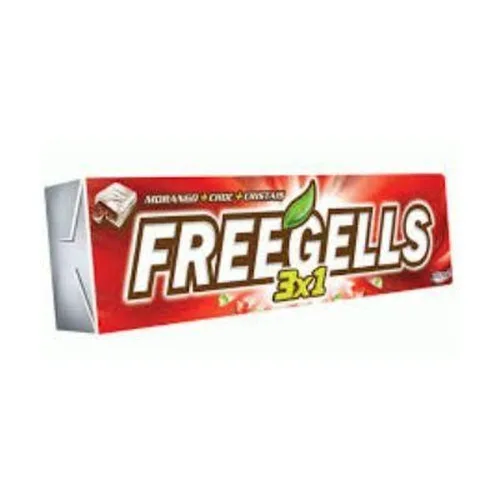 Cnz Freegells Morango/chocolate/cristais - FREEGELLS - Mercearia