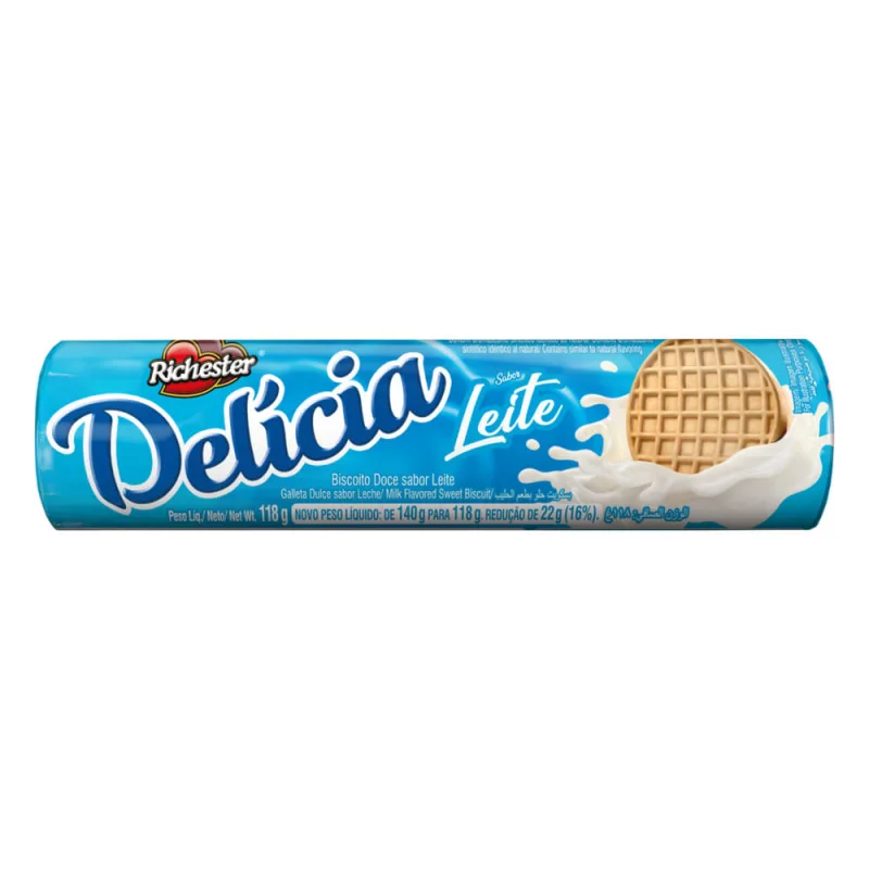 Biscoito Doce Richester Delícia Leite 118g - Richester - Mercearia