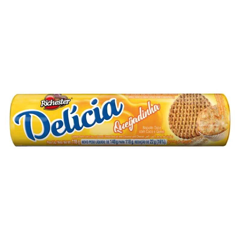 Biscoiro Doce Richester Delícia Queijadinha 118g