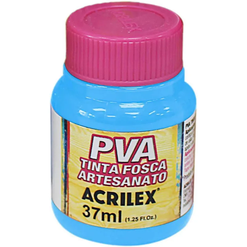 Tinta Pva Azul Celeste 37Ml - Acrilex - Artesanato