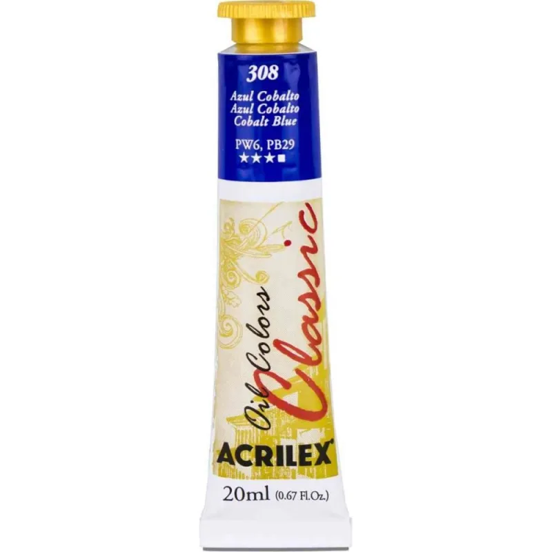 Tinta a Oleo OIL Colors 20ML Azul Cobalto - Acrilex - Artesanato