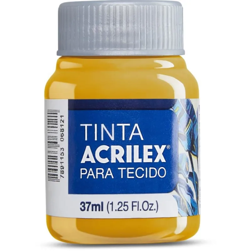 Tinta para Tecido Fosca 37ML OCRE Ouro - Acrilex - Artesanato