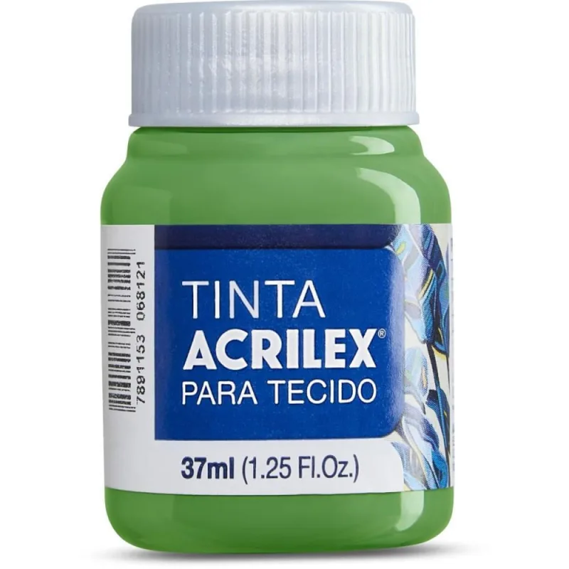 Tinta para Tecido Fosca 37ML Verde Musgo - Acrilex - Artesanato